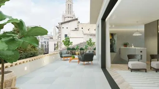 Amazing duplex penthouse with a private terrace in a historical Mallorquin palace in Palma for sale Amazing duplex penthouse with a private terrace in a historical Mallorquin palace in Palma for sale